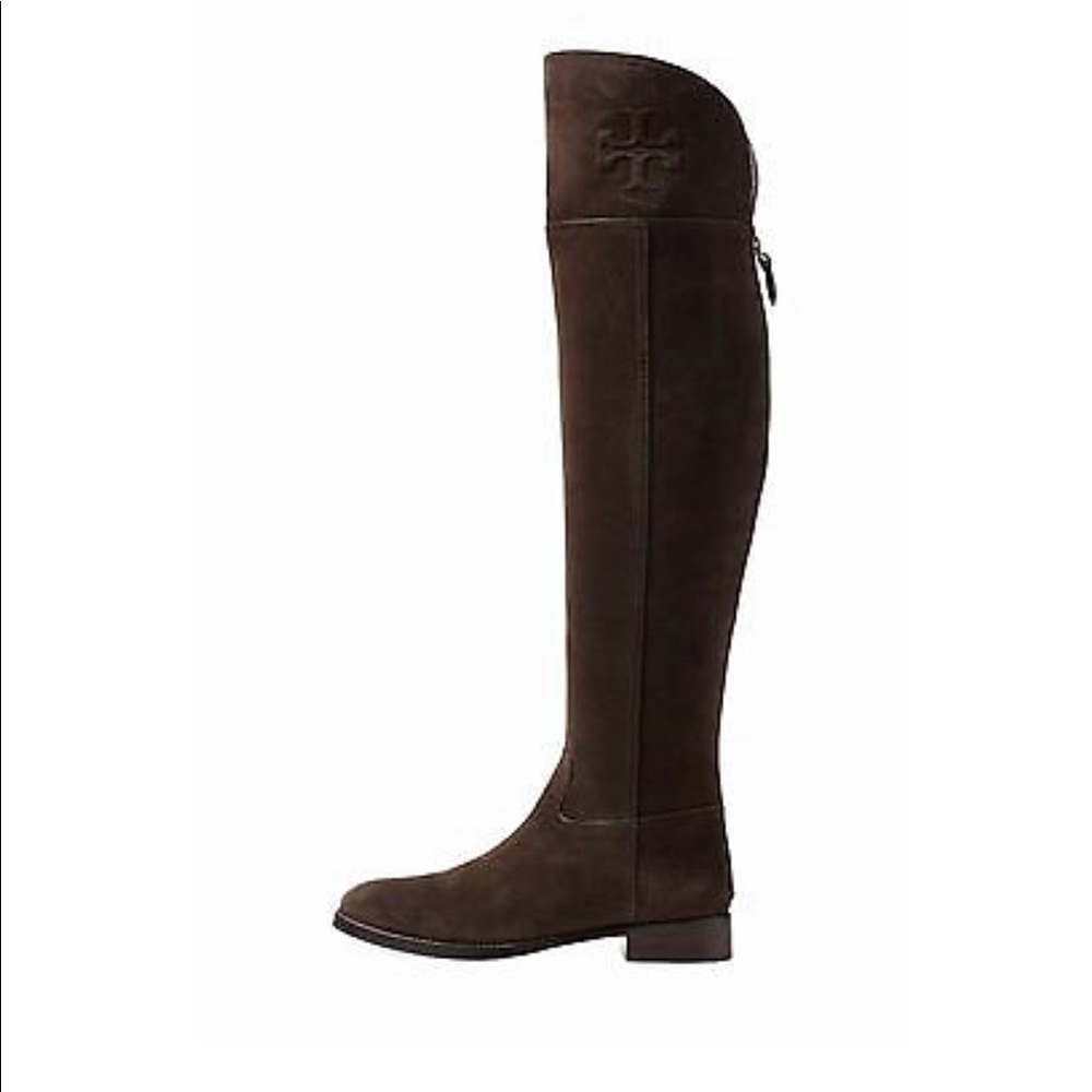 Tory Burch Brown OTK boots size 9 leather & suede